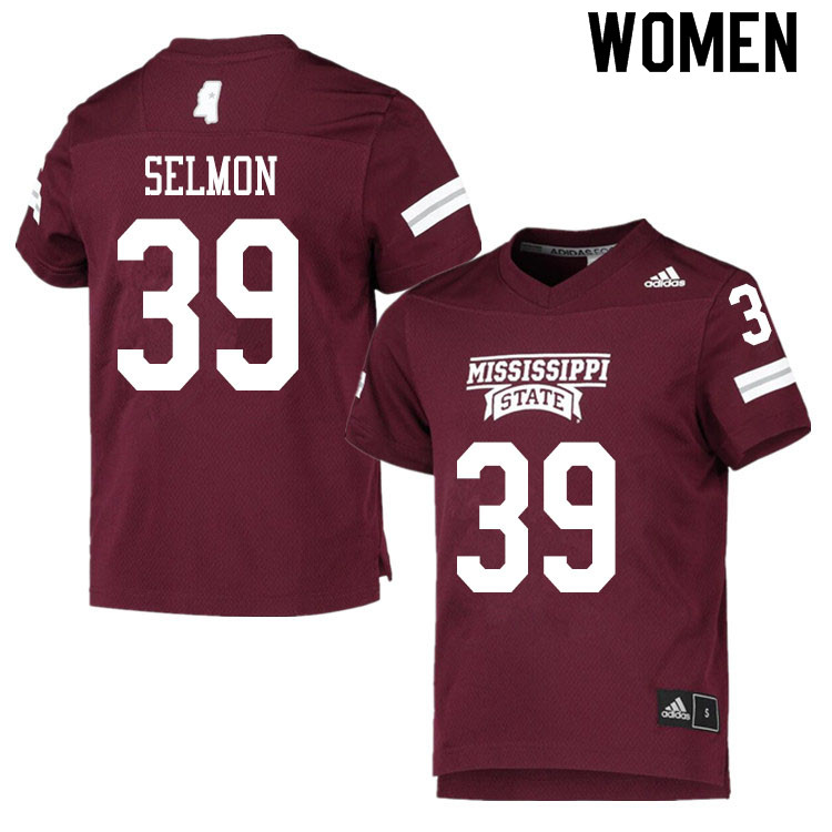 Women #39 Javorrius Selmon Mississippi State Bulldogs College Football Jerseys Sale-Maroon